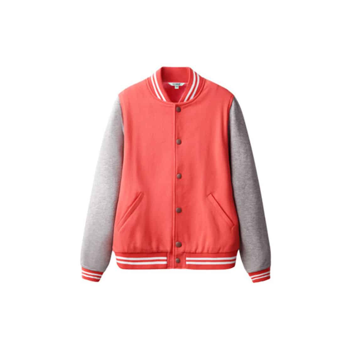 08183212095-Fleece-Baseball-Jacket-Female-Coral