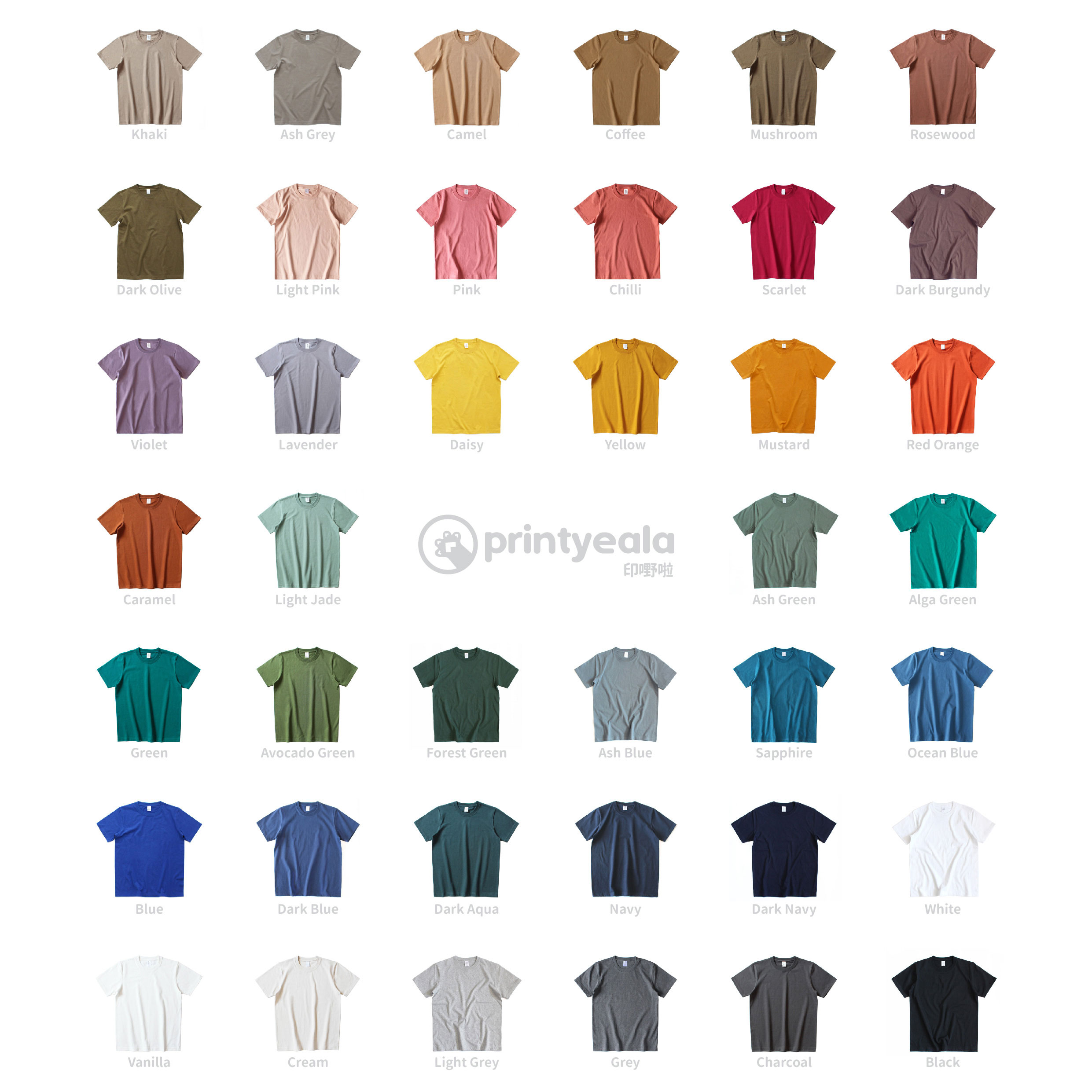 印Tee | 印T-Shirt | 班衫 - 270g 美式復古重磅短袖T-Shirt | 班Tee | 印衫